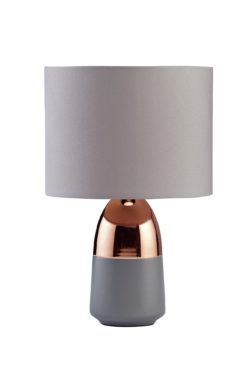 HOME Duno Touch Table Lamp - Grey & Copper